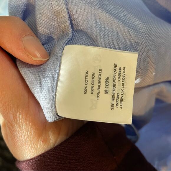 J Crew Blue Sleeveless Ruffled Blouse Cotton Womens 2 Preppy Classic Career - Picture 6 of 7